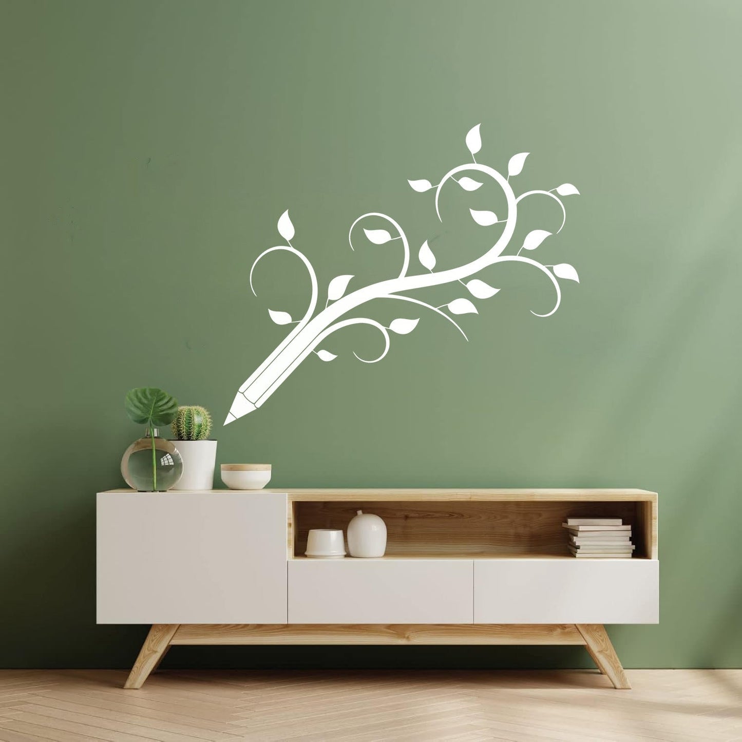 Fine Carving Decals Pencil Tree Branch Children'S Playroom Ation Window Decals