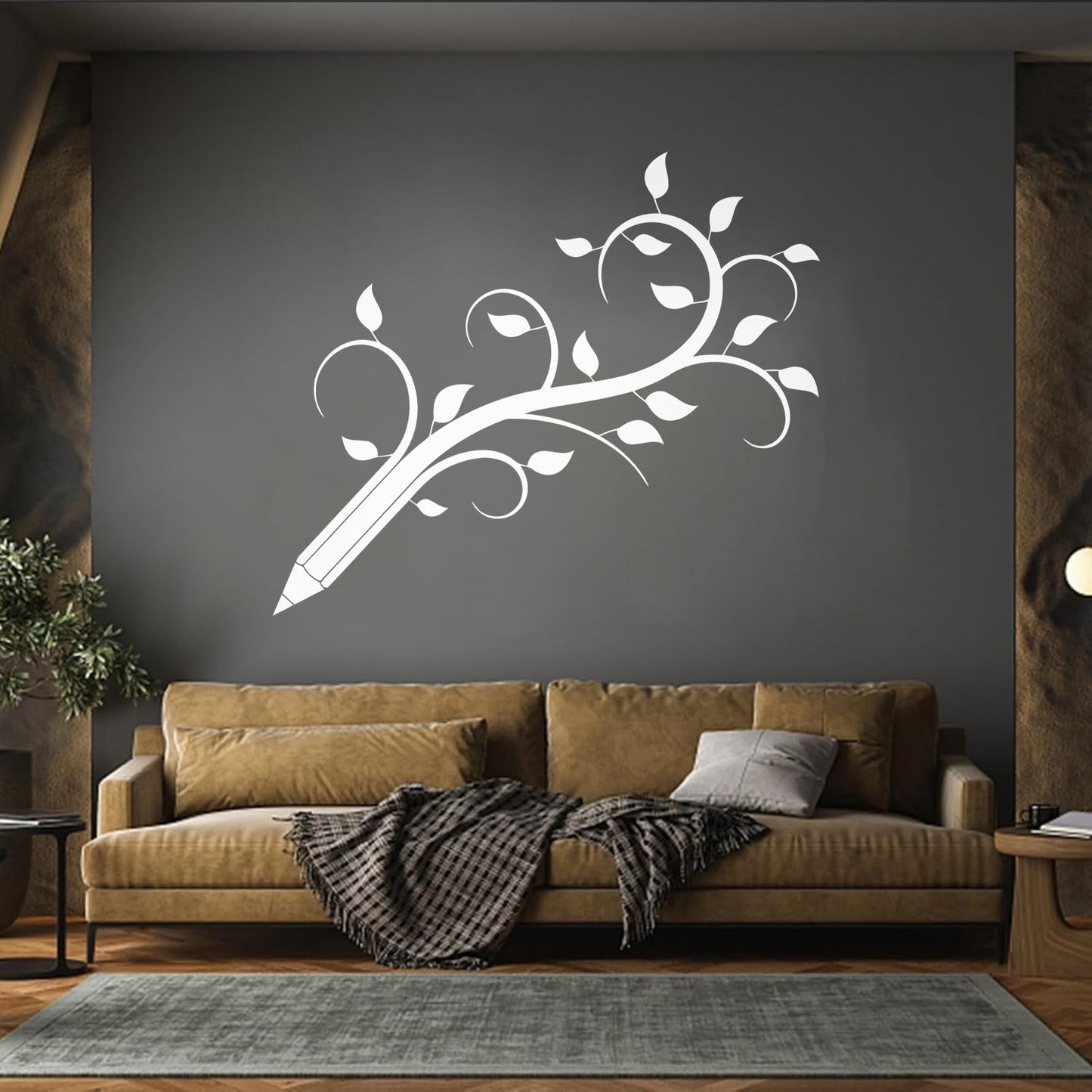 Fine Carving Decals Pencil Tree Branch Children'S Playroom Ation Window Decals