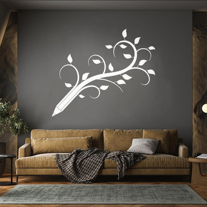 Fine Carving Decals Pencil Tree Branch Children'S Playroom Ation Window Decals