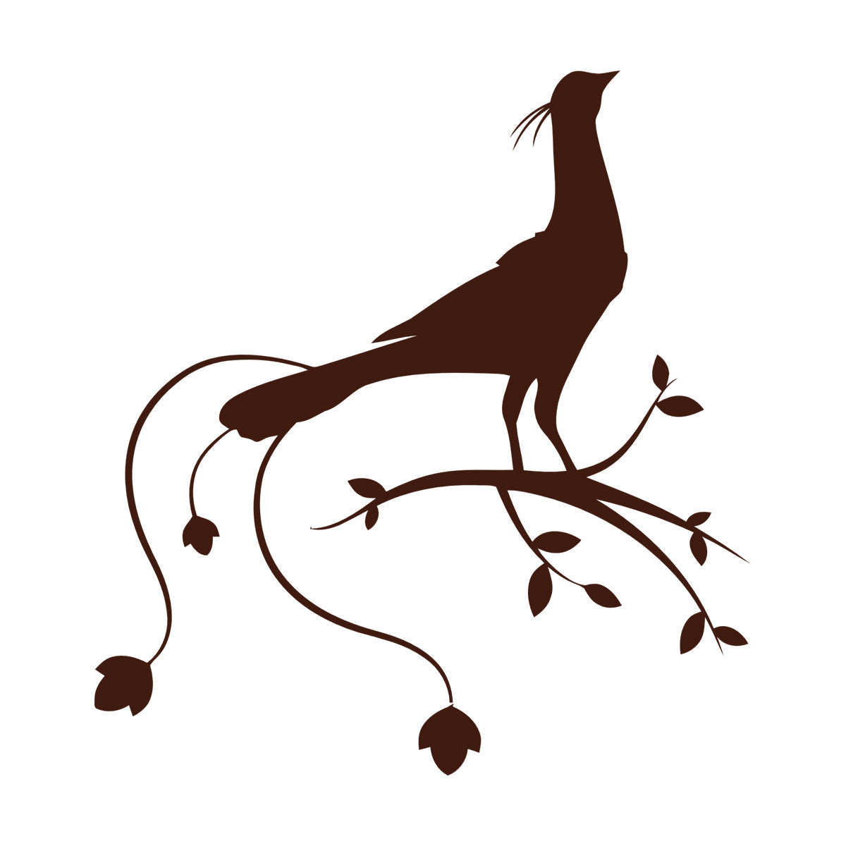 Vinyl Art Sticker Pheasant Bird Amazing Peacock Tree Branch Glass Stickers