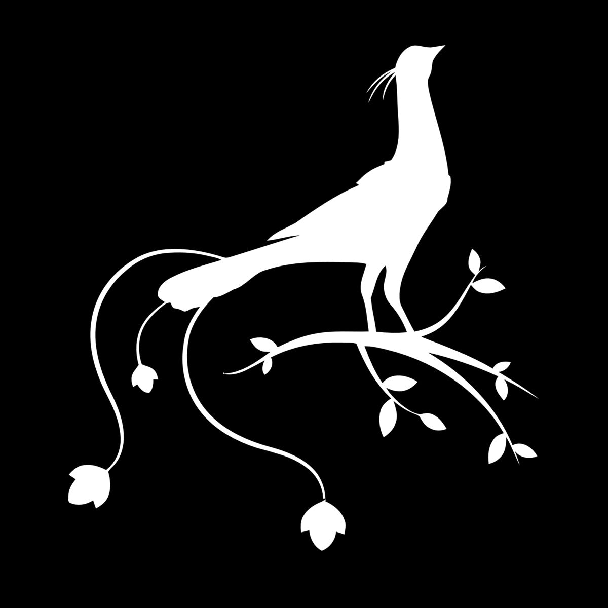Vinyl Art Sticker Pheasant Bird Amazing Peacock Tree Branch Glass Stickers