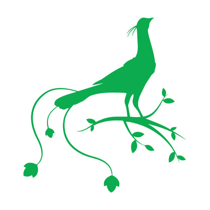 Vinyl Art Sticker Pheasant Bird Amazing Peacock Tree Branch Glass Stickers
