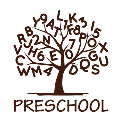 Engraving Stickers Preschool Alphabet Tree Branch With Letters Store Decoration