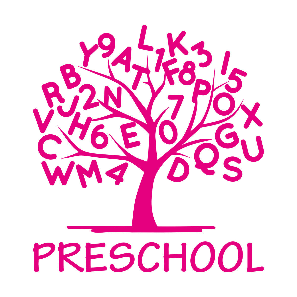 Engraving Stickers Preschool Alphabet Tree Branch With Letters Store Decoration
