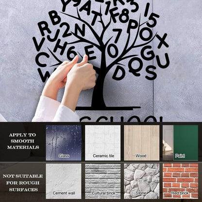 Engraving Stickers Preschool Alphabet Tree Branch With Letters Store Decoration