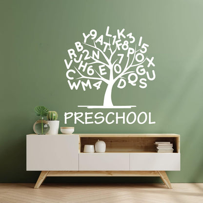 Engraving Stickers Preschool Alphabet Tree Branch With Letters Store Decoration