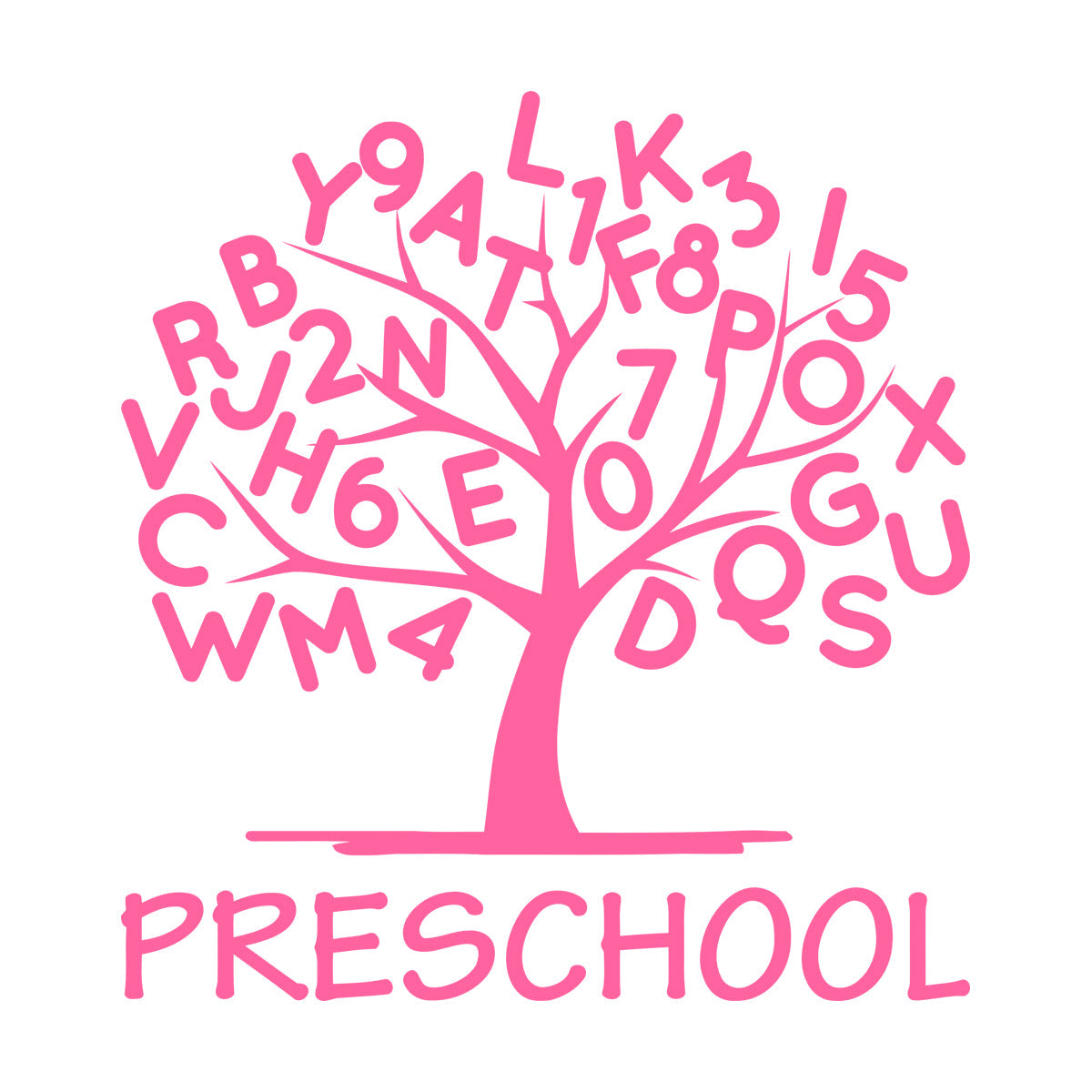 Engraving Stickers Preschool Alphabet Tree Branch With Letters Store Decoration
