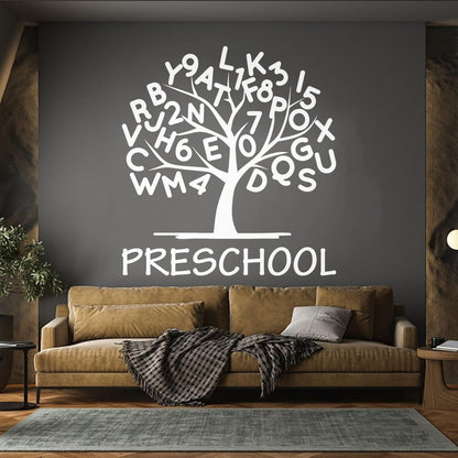 Engraving Stickers Preschool Alphabet Tree Branch With Letters Store Decoration
