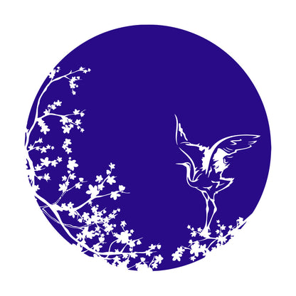 Sakura Tree Branch Heron Asian Style Bird Lettering Decals Tattoo Culture