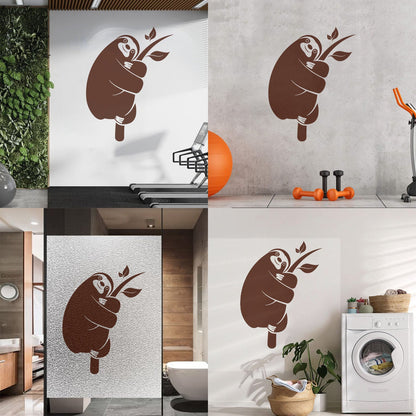 Vinyl Wall Stickers Sloth Animal Zoo Tree Branch Kids Bedroom Multi Color Selection
