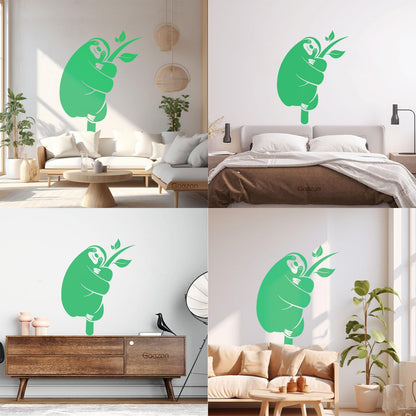 Vinyl Wall Stickers Sloth Animal Zoo Tree Branch Kids Bedroom Multi Color Selection