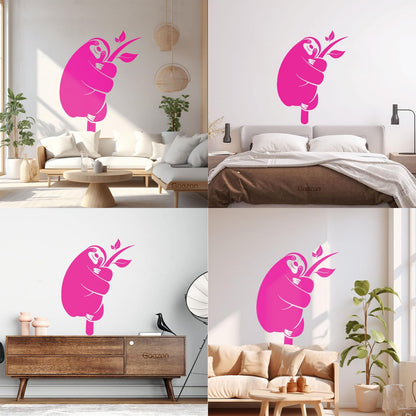 Vinyl Wall Stickers Sloth Animal Zoo Tree Branch Kids Bedroom Multi Color Selection