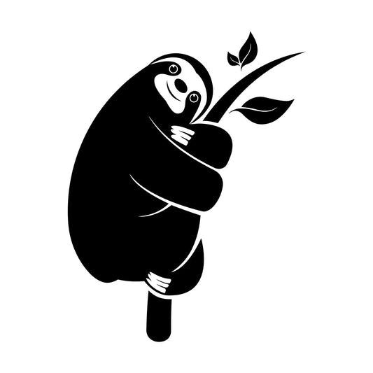 Vinyl Wall Stickers Sloth Animal Zoo Tree Branch Kids Bedroom Multi Color Selection