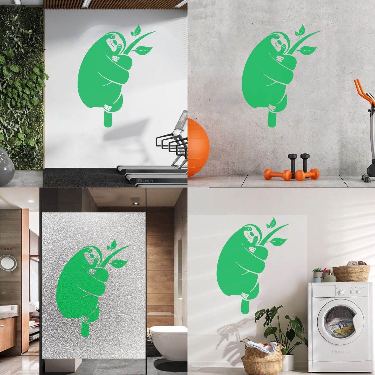 Vinyl Wall Stickers Sloth Animal Zoo Tree Branch Kids Bedroom Multi Color Selection