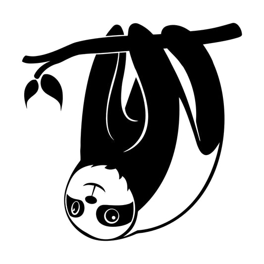 Wall Decals Sloth Funny Animal Kids Branch Equipped With Transfer Film Kit