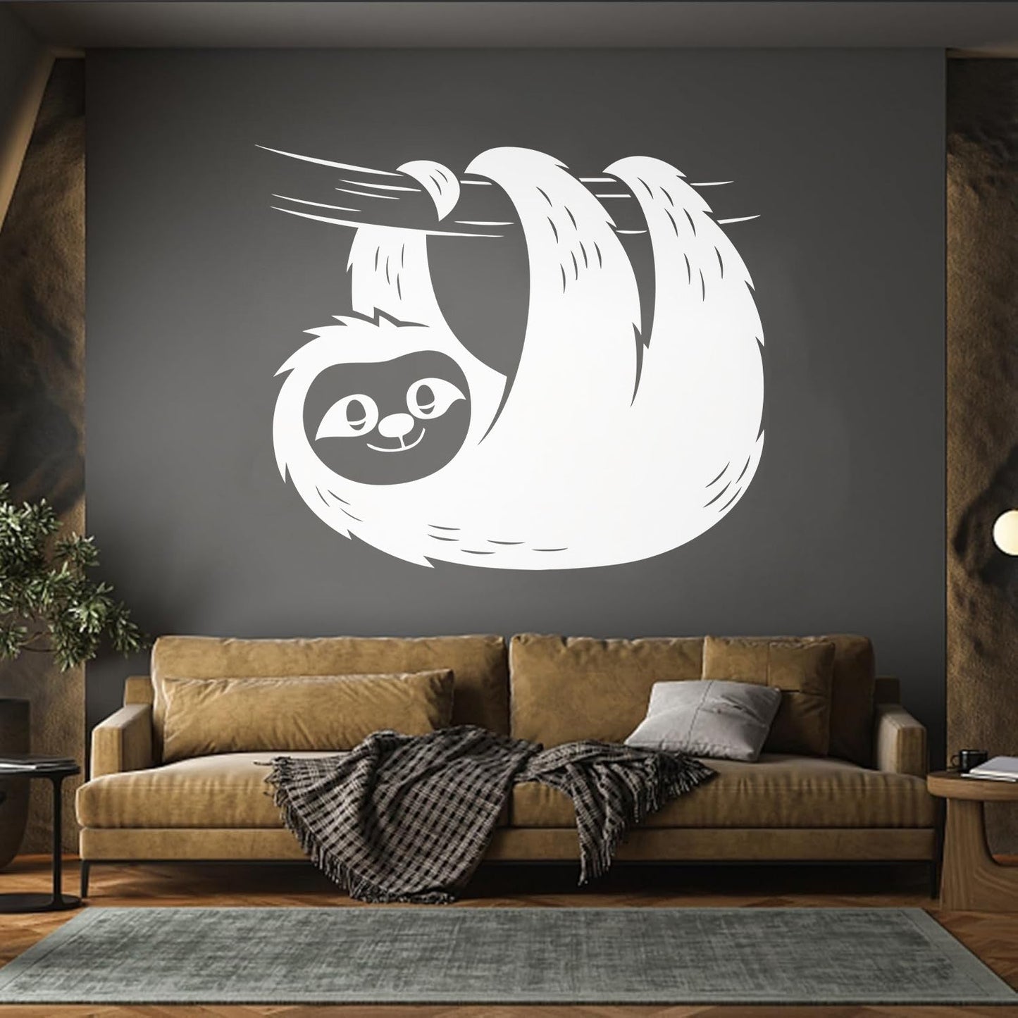 Sloth Tree Branch Animal Zoo Vinyl Wall Decals Easy Installation