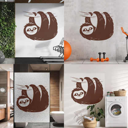 Sloth Tree Branch Animal Zoo Vinyl Wall Decals Easy Installation
