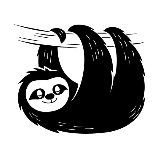 Sloth Tree Branch Animal Zoo Vinyl Wall Decals Easy Installation