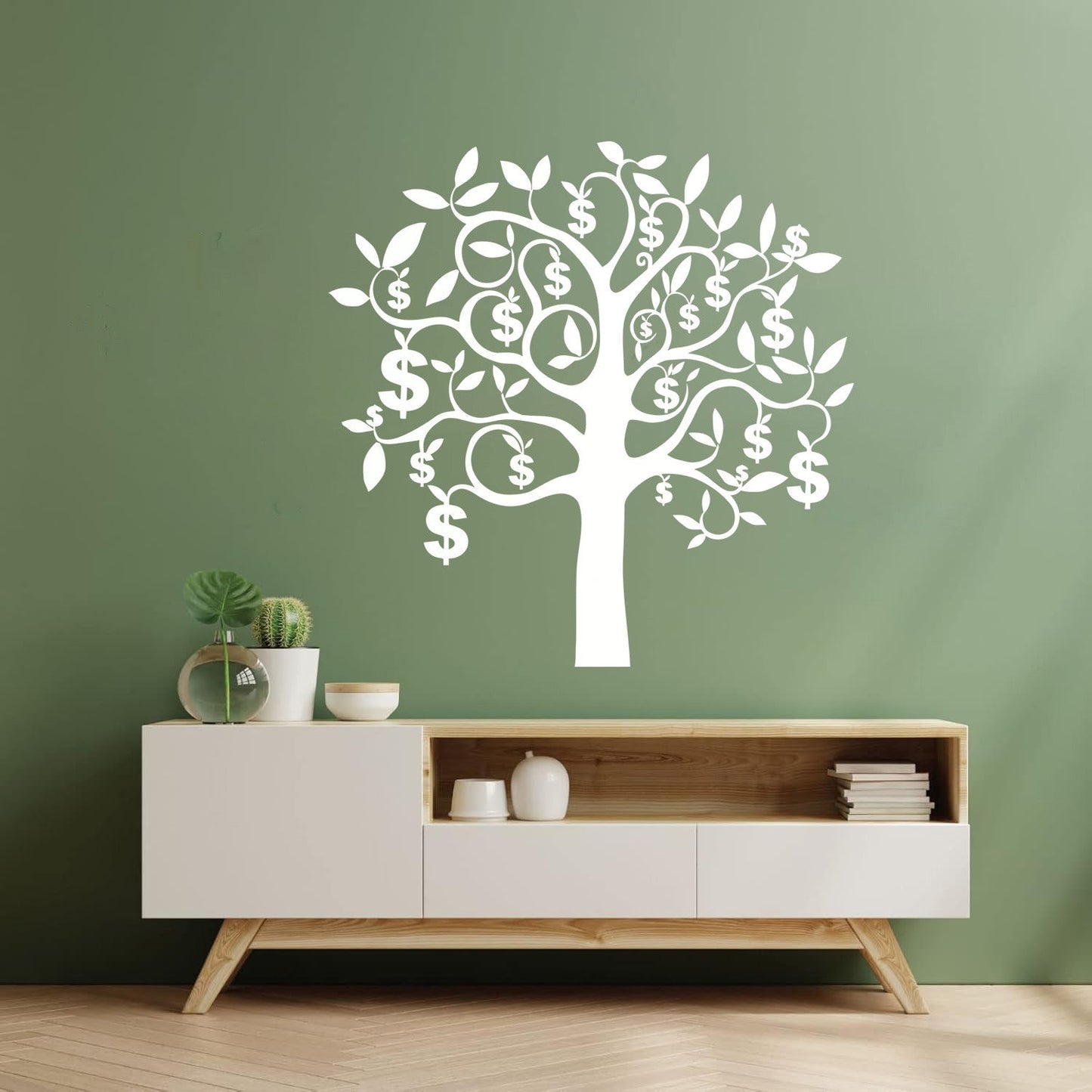 Mural And Wall Vinyl Decal Talisman Tree Branch Dollars Money Success Wealth Multiple Size Options