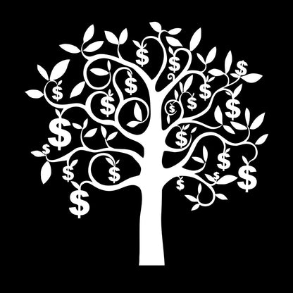 Mural And Wall Vinyl Decal Talisman Tree Branch Dollars Money Success Wealth Multiple Size Options