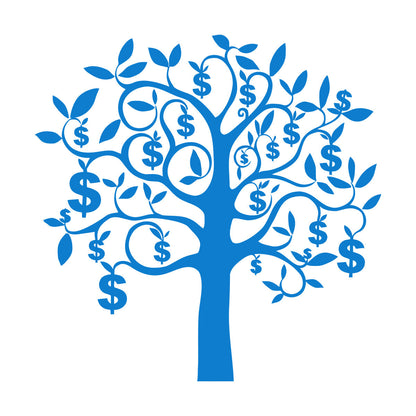 Mural And Wall Vinyl Decal Talisman Tree Branch Dollars Money Success Wealth Multiple Size Options
