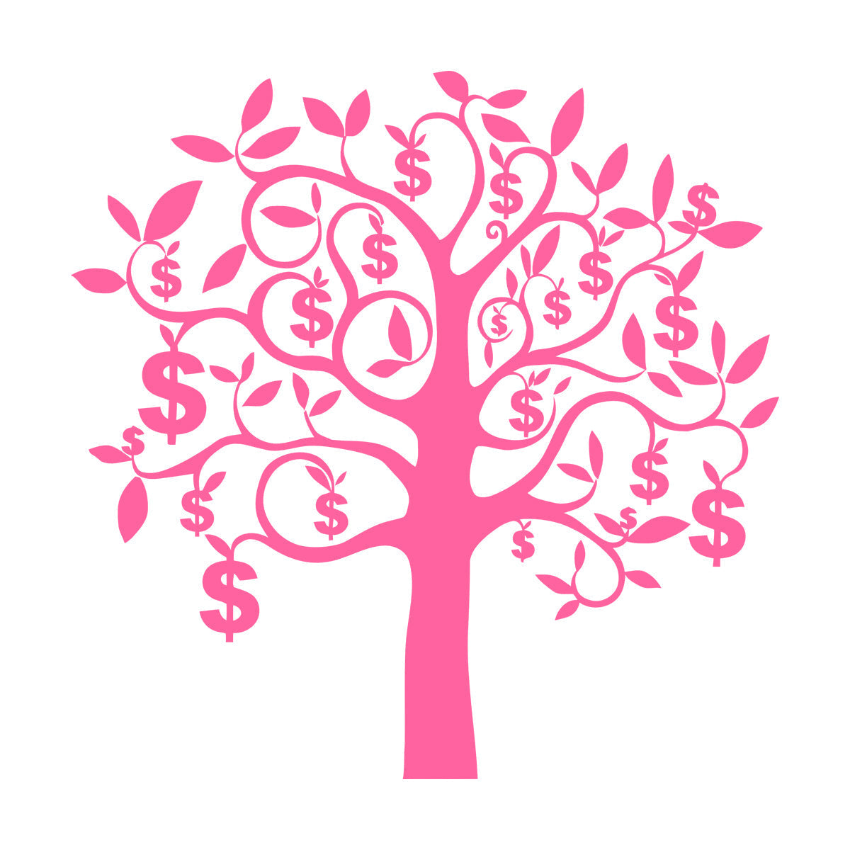 Mural And Wall Vinyl Decal Talisman Tree Branch Dollars Money Success Wealth Multiple Size Options