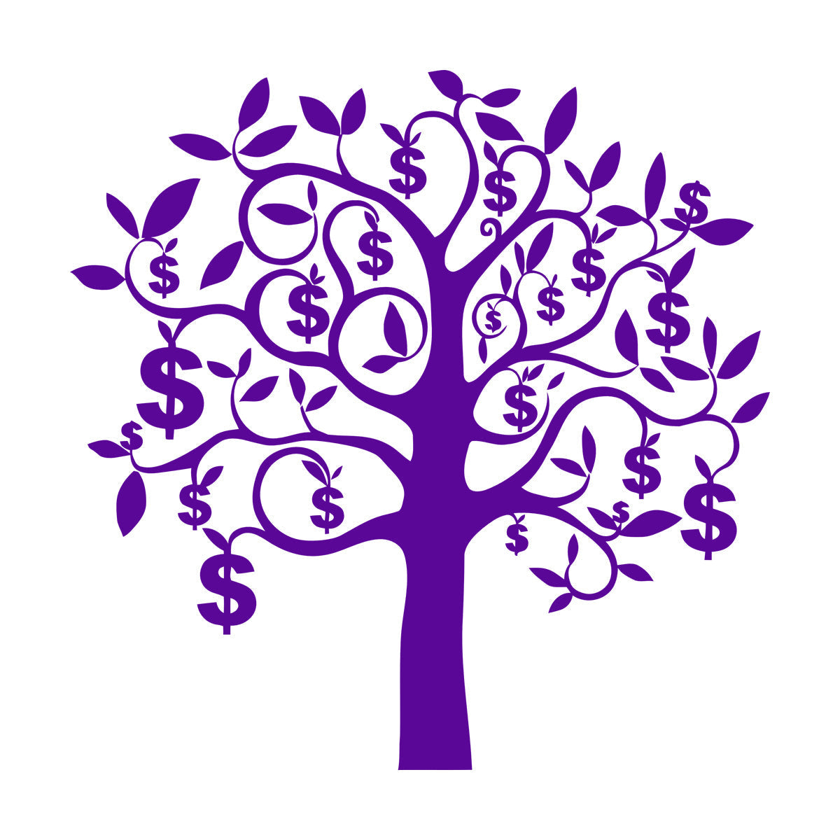 Mural And Wall Vinyl Decal Talisman Tree Branch Dollars Money Success Wealth Multiple Size Options