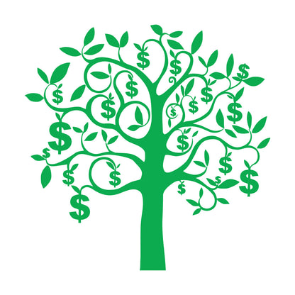 Mural And Wall Vinyl Decal Talisman Tree Branch Dollars Money Success Wealth Multiple Size Options