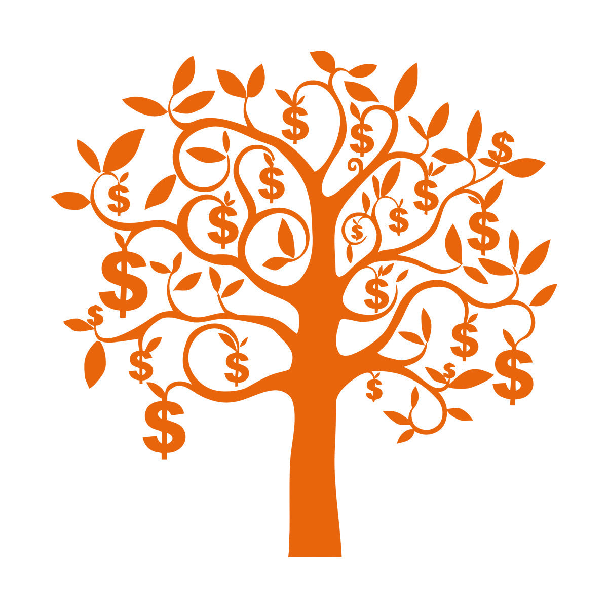 Mural And Wall Vinyl Decal Talisman Tree Branch Dollars Money Success Wealth Multiple Size Options