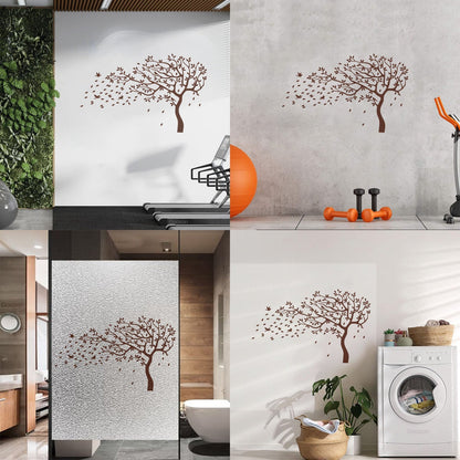 Fine Carving Stickers Tree Branch Leaves Autumn Personalized Customization