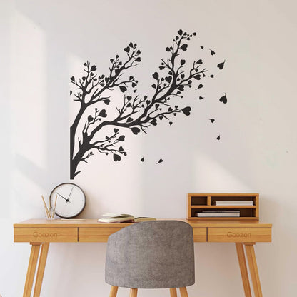 Fine Carving Decals Tree Branch Leaves Hearts Romance Art Decoration