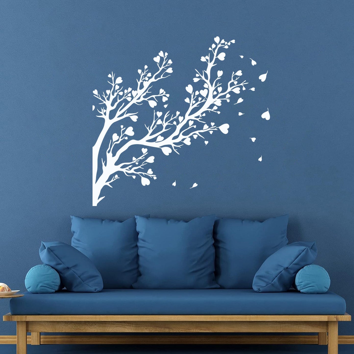 Fine Carving Decals Tree Branch Leaves Hearts Romance Art Decoration