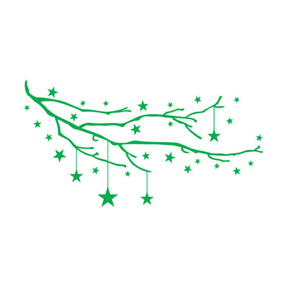Vinyl Art Sticker Tree Branch Night Stars Child Bedroom Wall Beautification