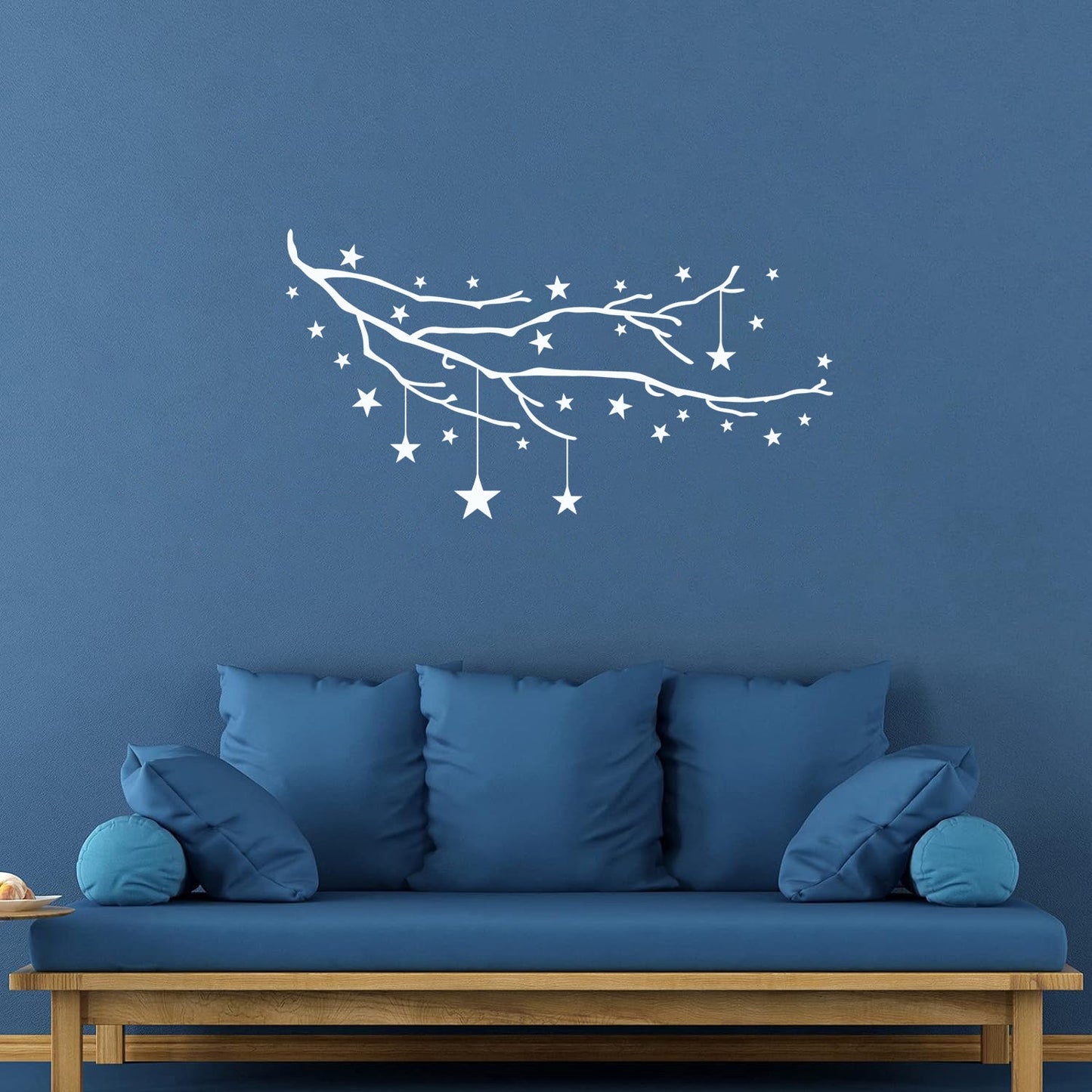 Vinyl Art Sticker Tree Branch Night Stars Child Bedroom Wall Beautification