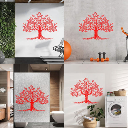 Lettering Decals Tree Leaves Branch Roots Natural Window Decals