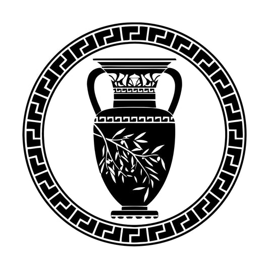 Wall Decals Paster Paper Ancient Greek Vase Olive Branch Greece Home Tattoo Culture
