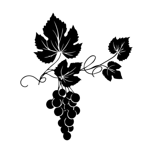 Vinyl Wall Stickers Vineyard Grape Branch Vine Berries Wine Shop Removable Without Leaving Glue