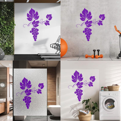 Vinyl Wall Stickers Vineyard Grape Branch Vine Berries Wine Shop Removable Without Leaving Glue