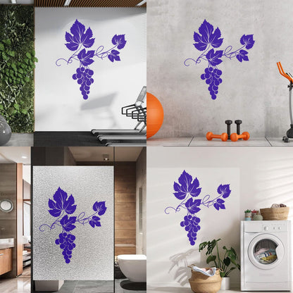 Vinyl Wall Stickers Vineyard Grape Branch Vine Berries Wine Shop Removable Without Leaving Glue