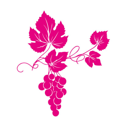 Vinyl Wall Stickers Vineyard Grape Branch Vine Berries Wine Shop Removable Without Leaving Glue