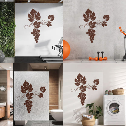 Vinyl Wall Stickers Vineyard Grape Branch Vine Berries Wine Shop Removable Without Leaving Glue