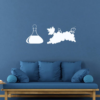 Vinyl Wall Decals Wine Grape Branch Vine Alcohol Winery Do Not Damage The Wall Surface