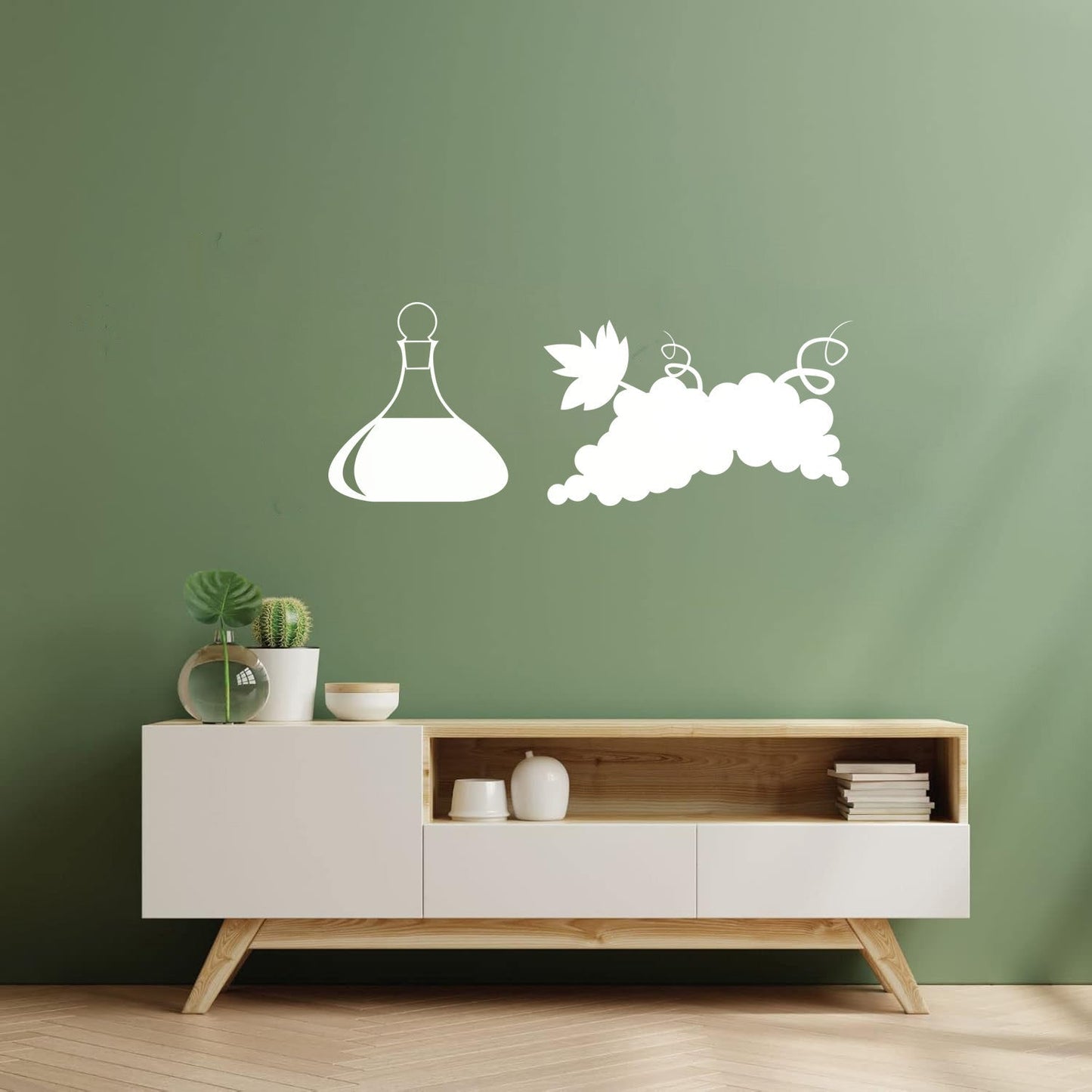 Vinyl Wall Decals Wine Grape Branch Vine Alcohol Winery Do Not Damage The Wall Surface