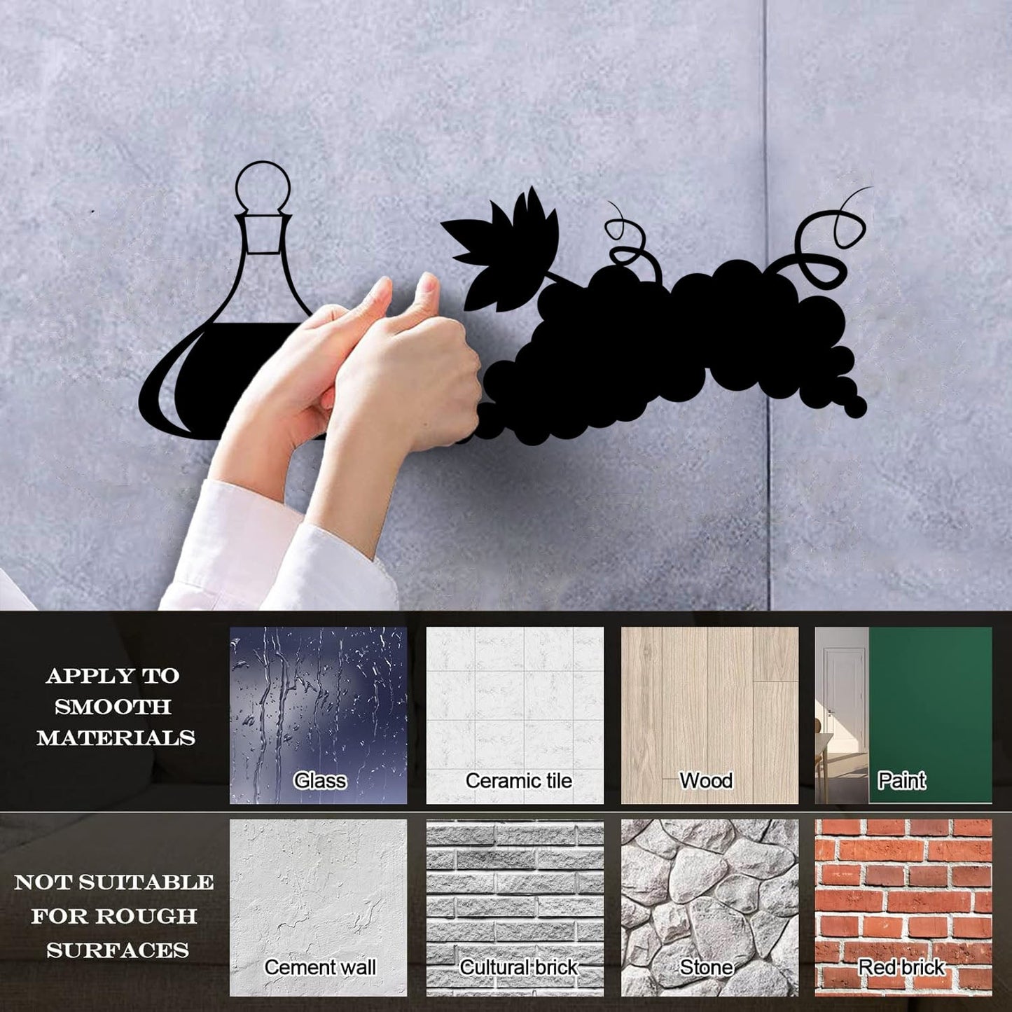 Vinyl Wall Decals Wine Grape Branch Vine Alcohol Winery Do Not Damage The Wall Surface