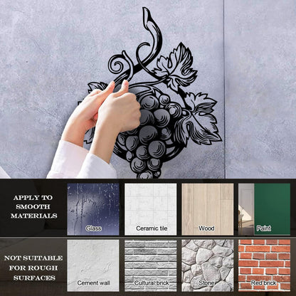 Wine Grape Branch Vine Berries Alcohol Engraving Decals Multi Color Selection