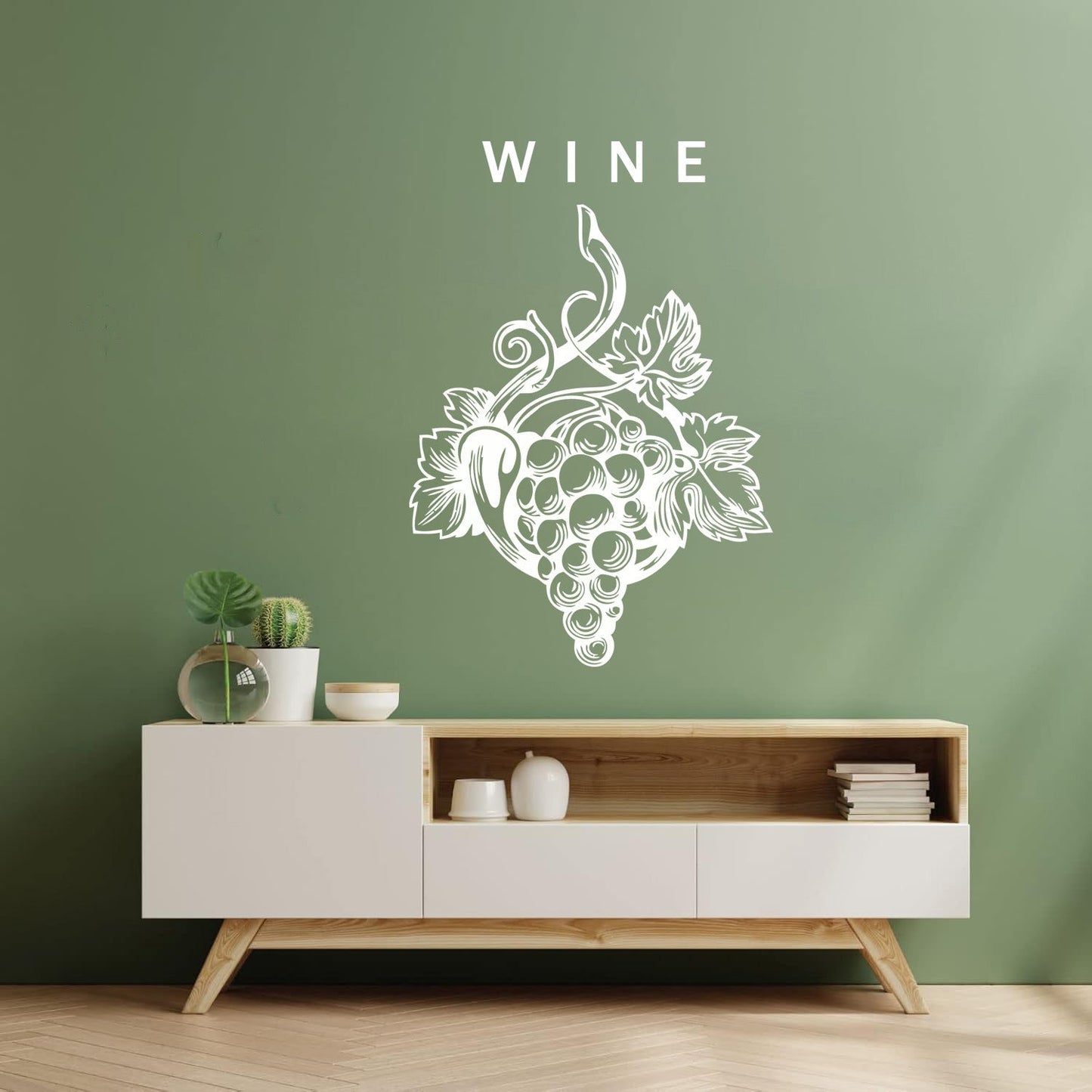 Wine Grape Branch Vine Berries Alcohol Engraving Decals Multi Color Selection