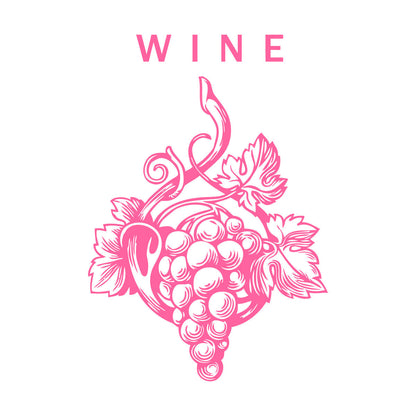 Wine Grape Branch Vine Berries Alcohol Engraving Decals Multi Color Selection