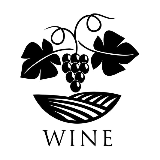 Wall Stickers Paster Paper Winery Grape Branch Vine Wine Shop Easy Installation