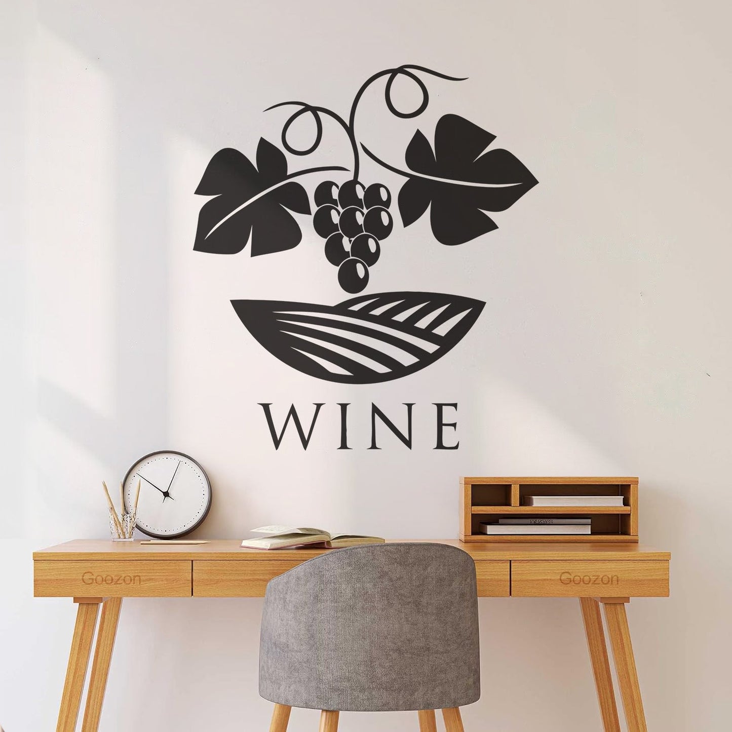 Wall Stickers Paster Paper Winery Grape Branch Vine Wine Shop Easy Installation