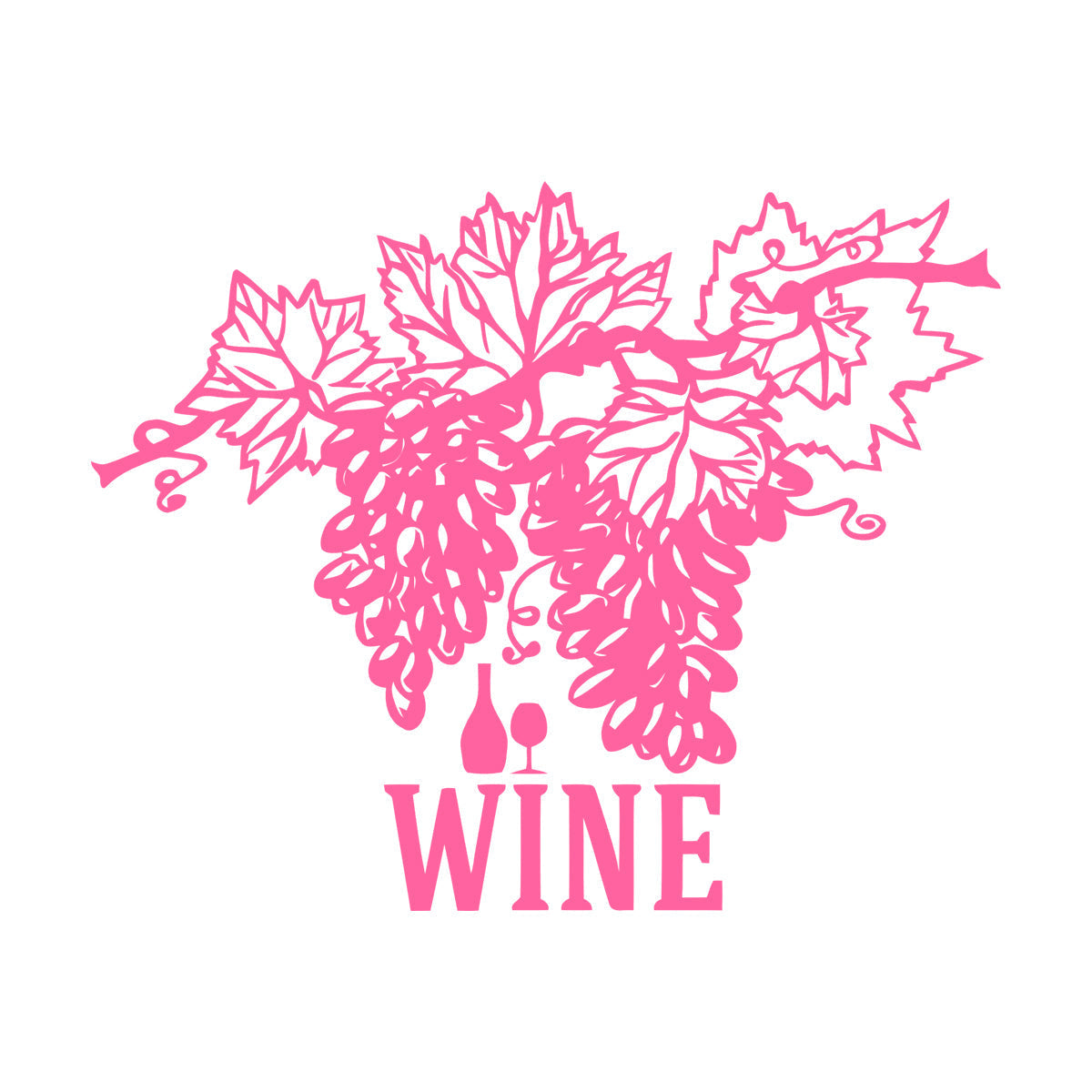 Wall Vinyl Sticker Decor Wine Shop Grape Branch Vine Restaurant Bar Art Mural Painting